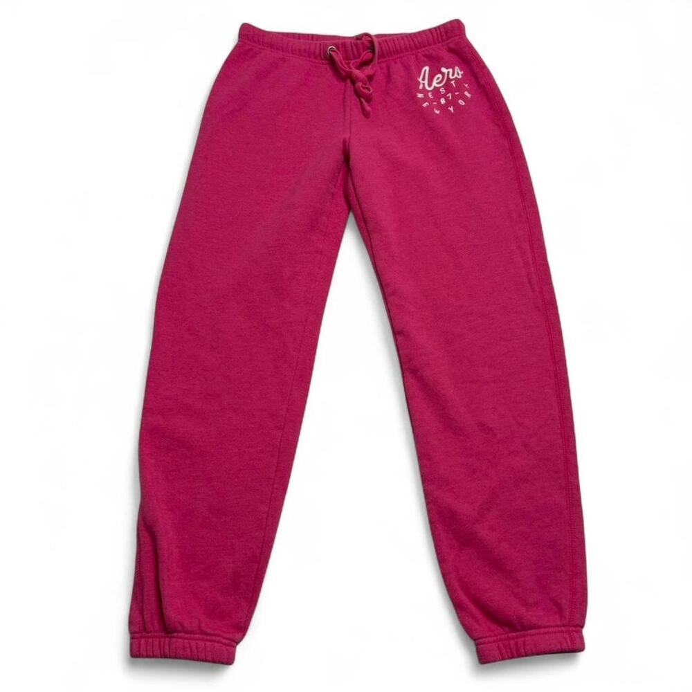 Aeropostale Pink Early 2000s Sweatpants Super Cute Low Rise Cotton Size Medium
